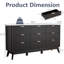 Commode 9 tiroirs cannelée-96596795