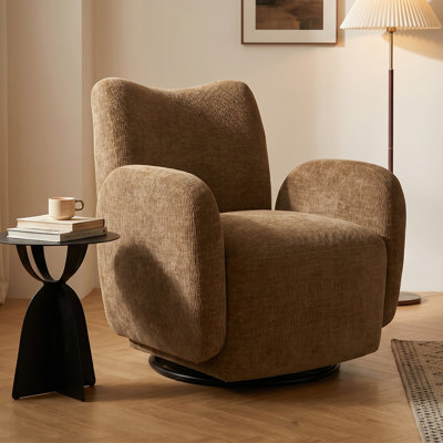 32.5 Inch Wide Upholstered Swivel Chair