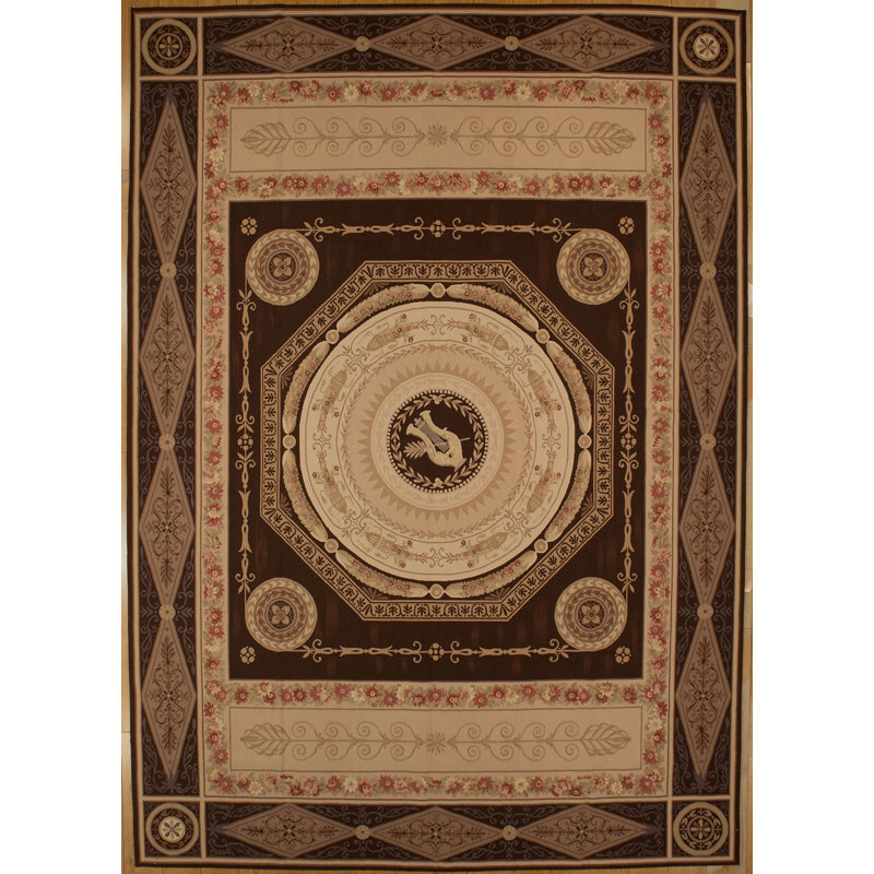Tapis 9 pi 11 po x 14 pi 1 po Modren Aubusson