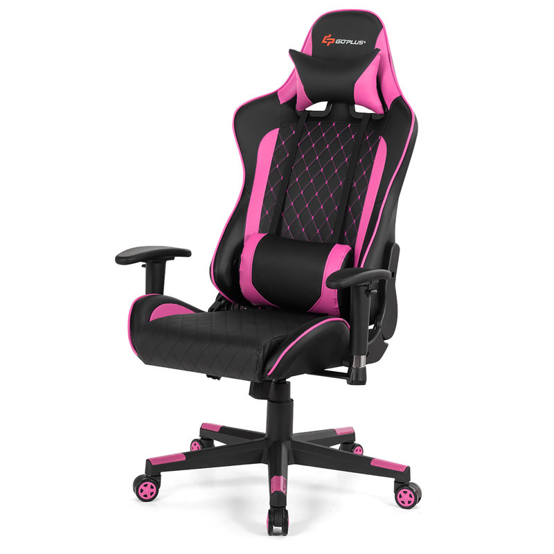Fauteuil Goplus, Noir / rose