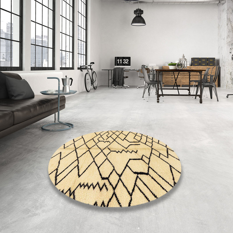 Tapis abstrait 1331, Rond 7 pi