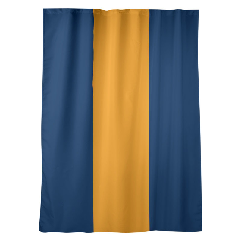 Blackout Curtain Single Panel, Navy/Gold
