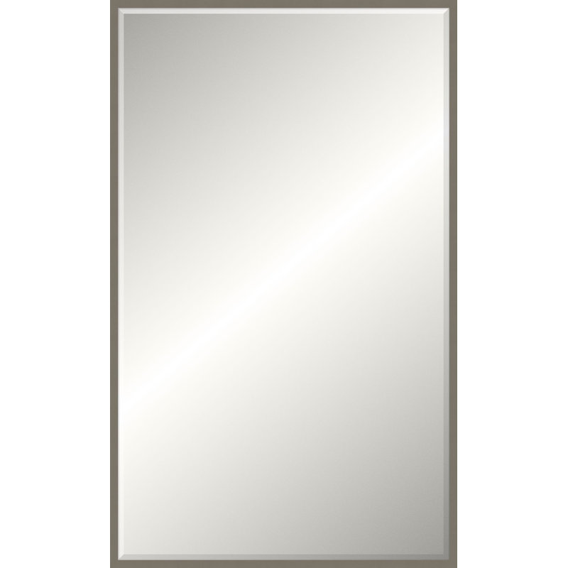 Davenport Solid Wood Beveled Mirror, 71.75" x 43.75", Rectangle, Taupe