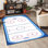 Tapis de hockey sur glace imprimé Tapis de jeu de hockey sur glace américain Tapis de jeu pour sports d'hiver Tapis de sol antidérapant pour salon Chambre à coucher Cadeau de décoration pour amateurs de hockey sur glace 4 pi x 6 pi