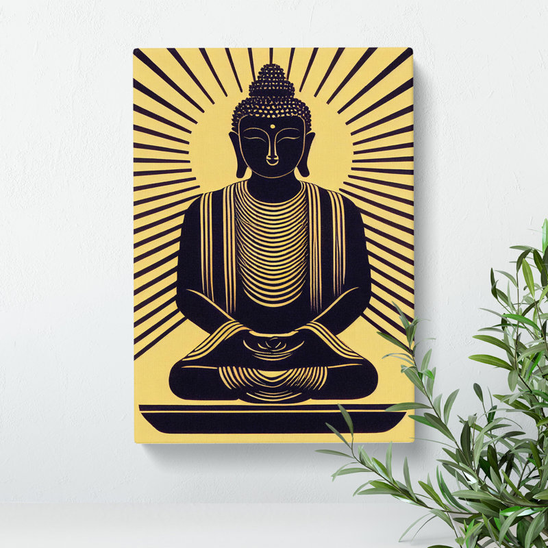 Magnetic Buddha - Wrapped Canvas, 76cm H x 50cm W x 3cm D