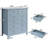 Kostka Modern 2+4-Drawer Storage Dresser with Silver shell Metal Handles, Blue