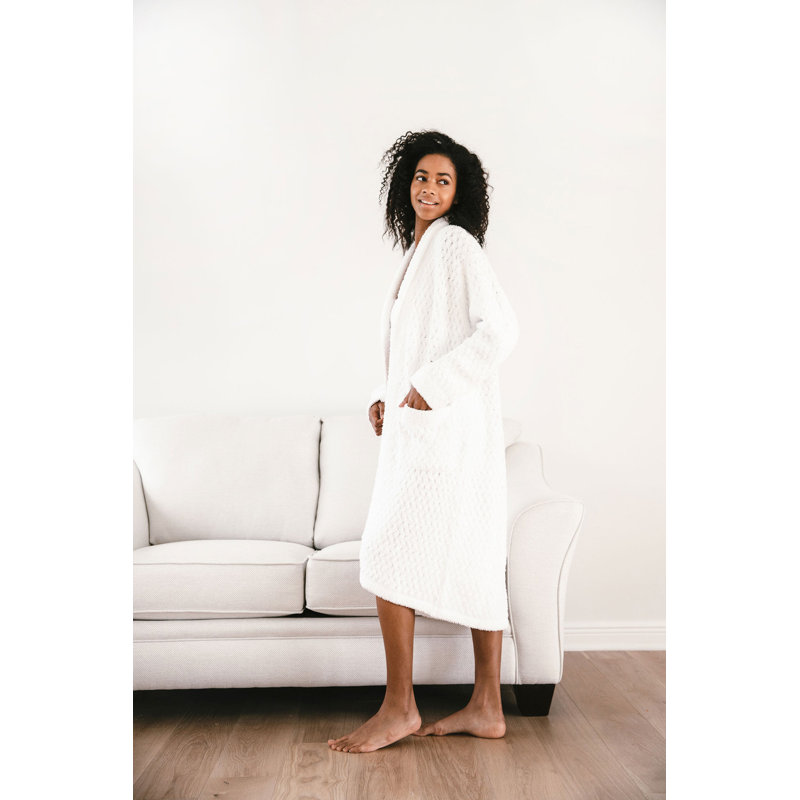 Snug Waffle Robe, XL, Clear White