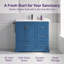 Meuble-lavabo simple 42 po avec plateau en pierre-215628349