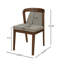 Ensemble de salle à manger moderne scandinave pour 4 personnes avec chaises rembourrées en bois d'hévéa Liora-133012160-133012162