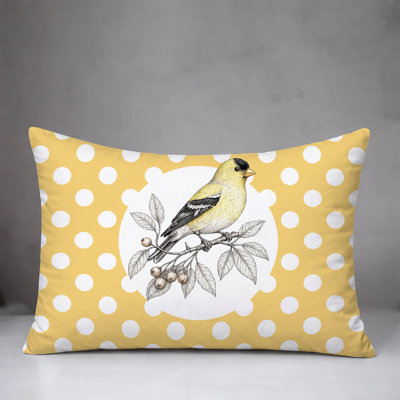 Yellow Finch Indoor/Outdoor Reversible Pillow