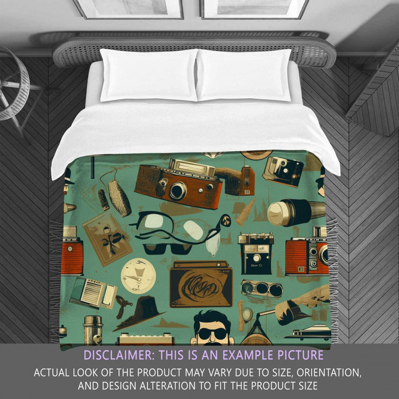 Hipster Styles Green Comforter, Twin Comforter