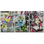 Pop Art iconographie des années 80, triptyque graffiti et art urbain, pittoresque, urbain, multicolore, 3 pièces-92414409