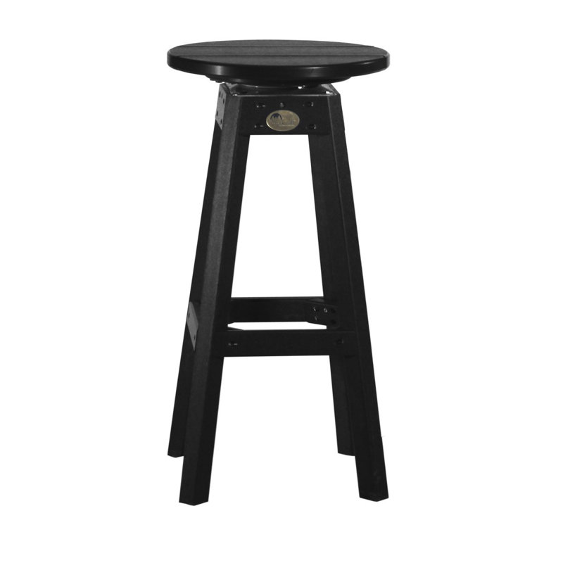 Tabouret de bar de patio 29,75 po Alsfeld, Noir, Noir