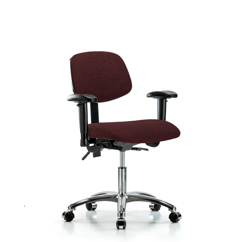 Kalyn Task Chair, Not Included, Burgundy, Casters