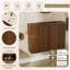 Armoire murale pliante en noyer de 30 pouces avec évier crème - Installation brevetée en 1 minute, peu encombrante et facile à assembler, style moderne-1900915325