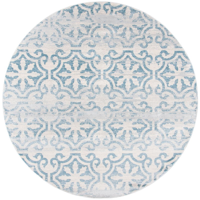 Winnols Performance Geometric Rug, Round 6'7"