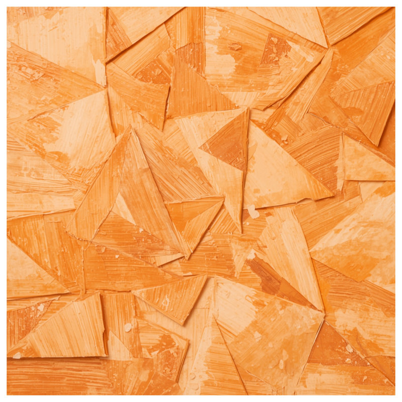 Rideaux de douche orange à motif géométrique abstrait extra long, 70 po l x 72 po H