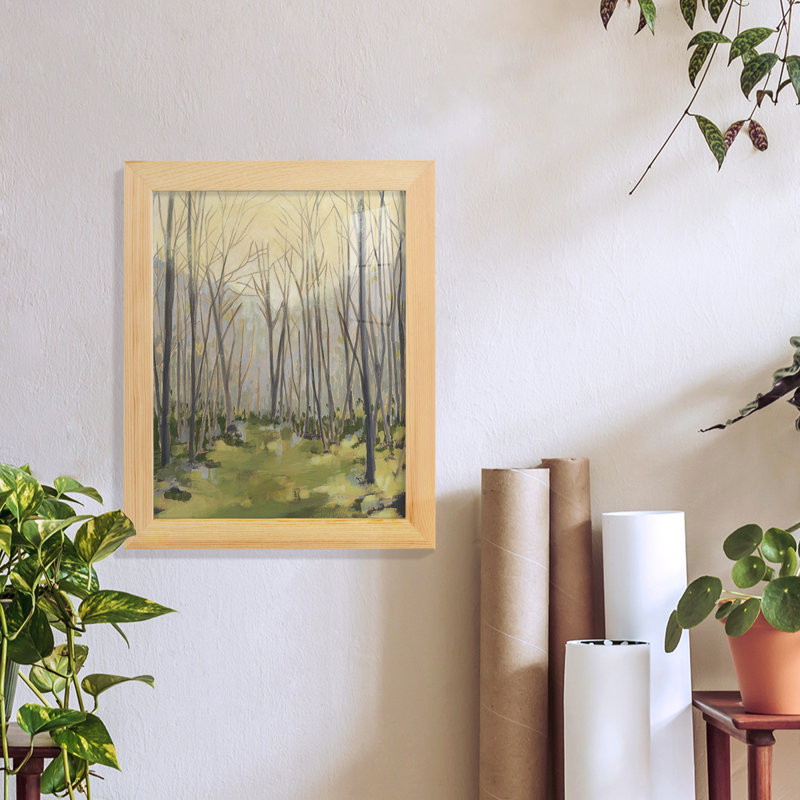 Delicate Forest II - reproduction de cadre photo simple, H 11 po x l 9 po x P 1 po, Naturel