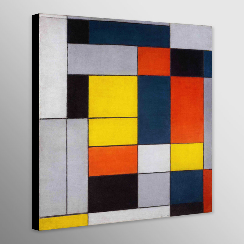 No VI Composition No II by Piet Mondrian - Wrapped Canvas Art Prints, 97 cm H x 97 cm W