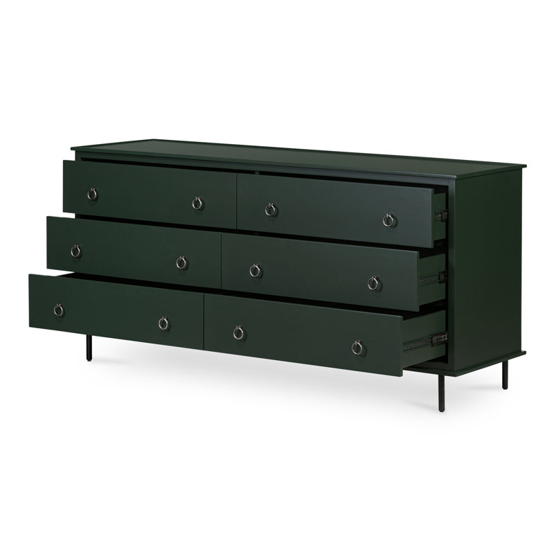 Satie 6 DRAWER DRESSER, Deep Green