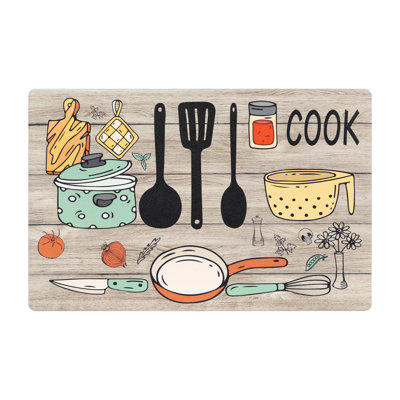 Ensemble de 2 tapis de cuisine Duwaine