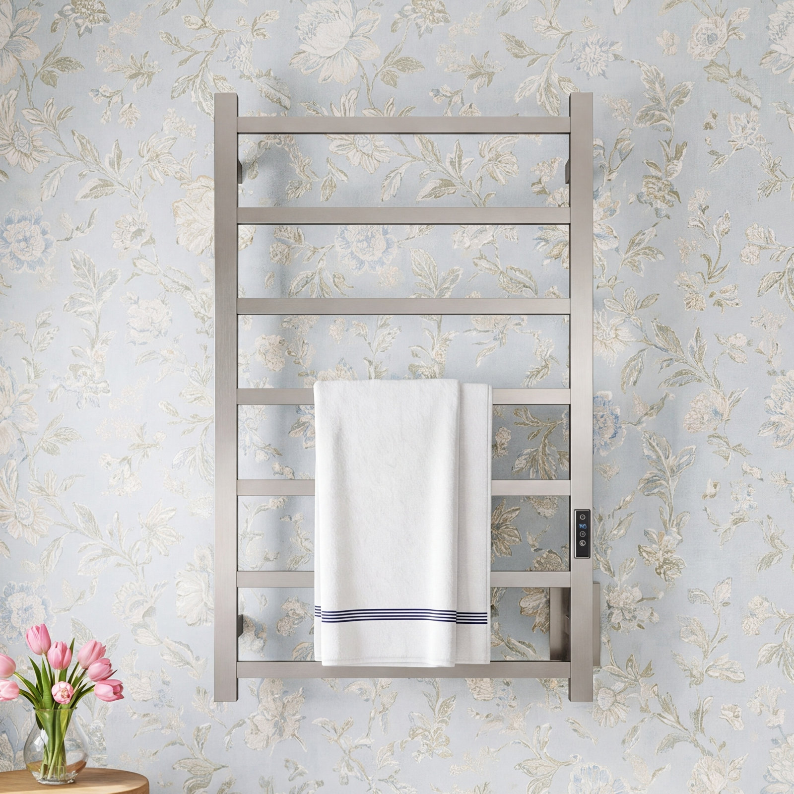 Charles Series Wall Mount Towel Warmer, Brushed Nickel