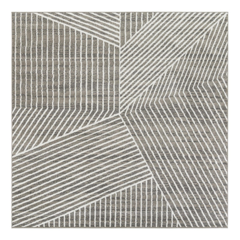 Latitude Run® Orkla Nikolis Rug Gray, Square 10'