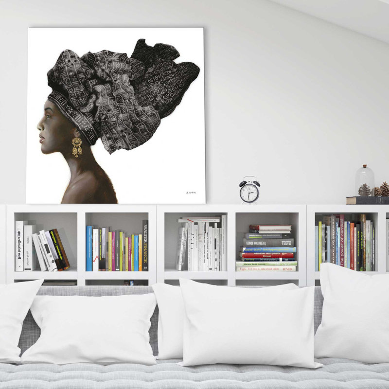 «Pure Style Black» par James Wiens, Toile tendue, H 24 po x l 24 po x P 1,5 po