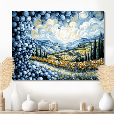 Serene Symphony Of Vineyard II - Paysages, décoration murale en métal