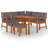 Wood Patio Dining Set with Rectangular Table-407891630