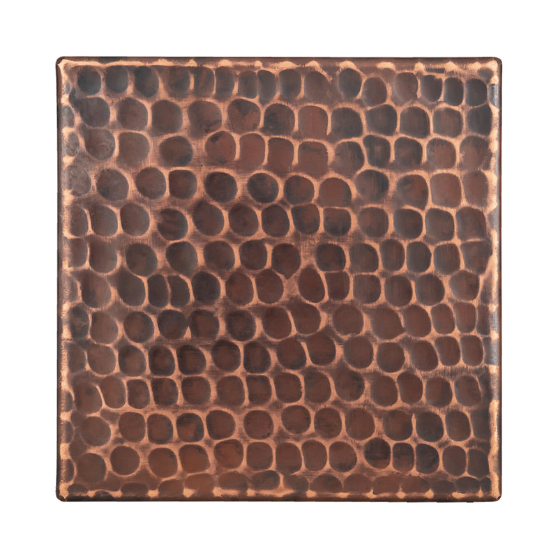 4" x 4" Hammered Copper Tile