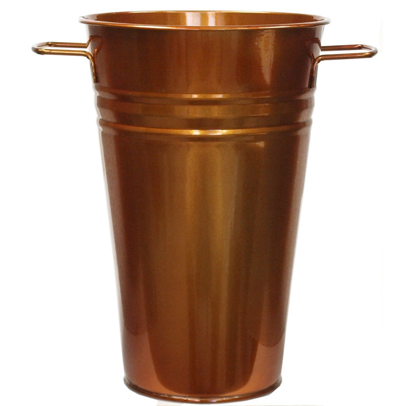 Marland Handmade Metal Table Vase, Brown