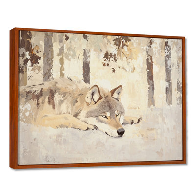 Wolf Den In The Winter I - Wolf Wall Art Living Room