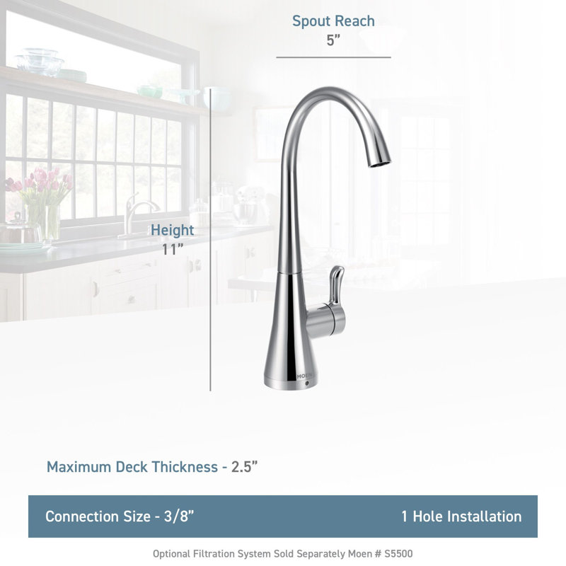 Sip Single Hole Cold Water Dispenser, Brushed Gold