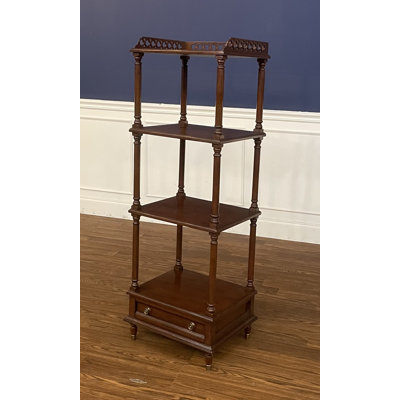 Solid Wood Etagere Bookcase