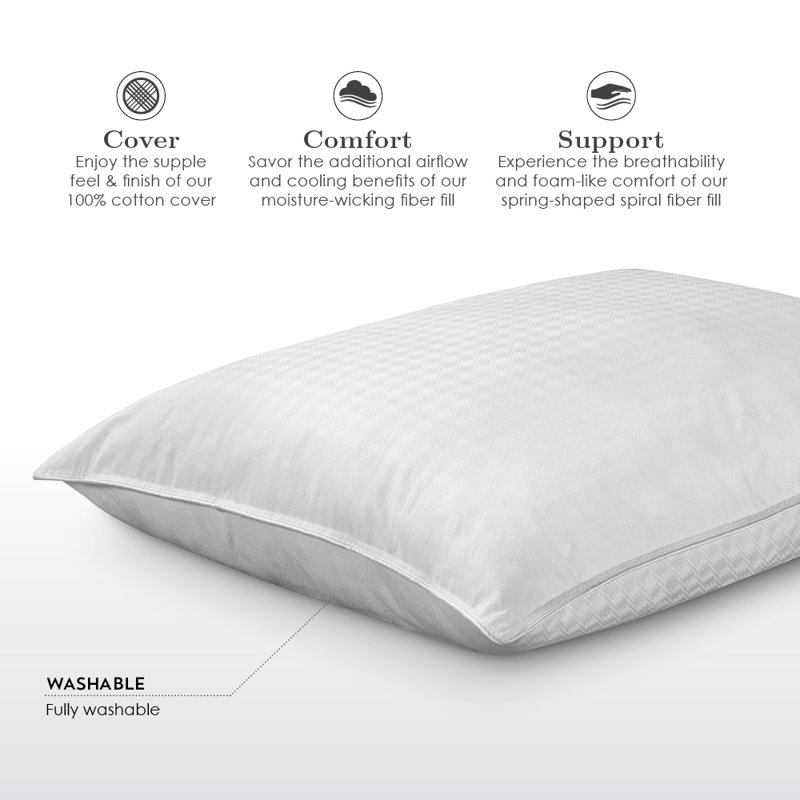 Queen Size White Cooling Memory Foam Pillow