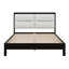 Lit plateforme avec tête de lit tapissier en velours, lit de style Mid-Century moderne avec structure en bois massif-1154945805-1154945810