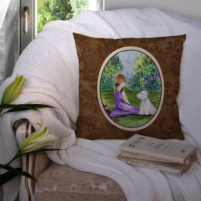 Coussin décoratif intérieur/extérieur westie