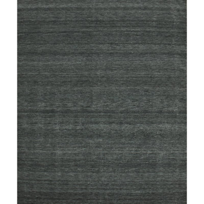 Tapis gris anthracite et gris noué à la main de haute qualité