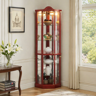 Vitrine d'angle vitrée avec vitrine d'angle
