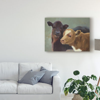 « farm pals ii », peinture sur toile tendue