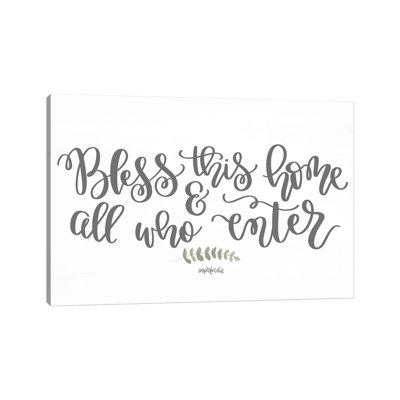 «Bless This Home and All Who Entrée» par imperfect Dust - peinture sur toile tendue
