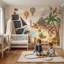 Papier peint pirate tropical, paysage de plage, livre de contes, illustration, décoration murale amovible-1287623502-1287623500