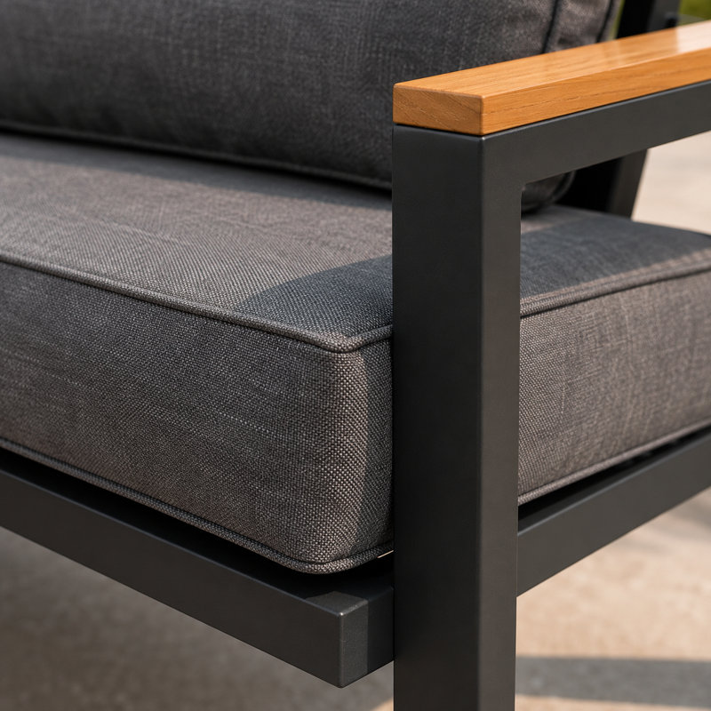 Ensemble de canapé modulaire en métal gris