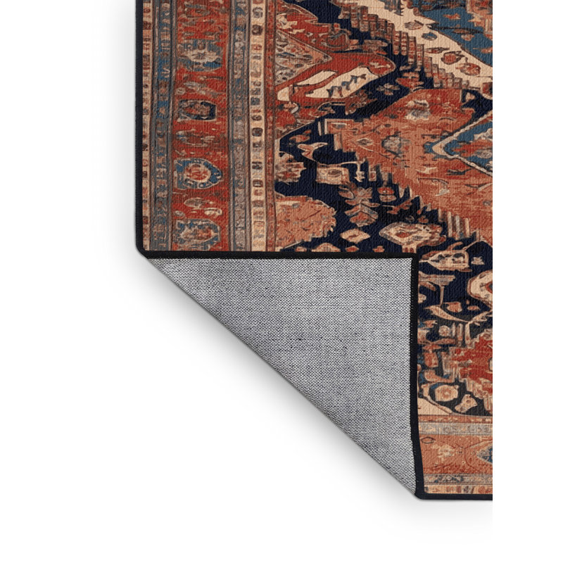 Tapis brun lavable à la machine, Rond 4 pi