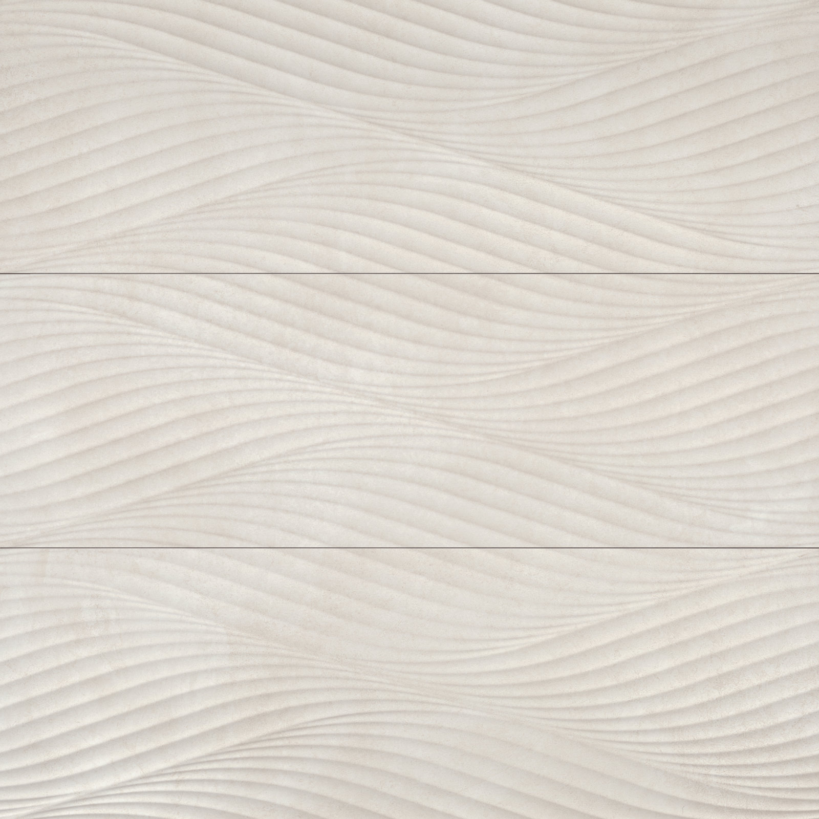 Donna 13" x 40" Wave Ceramic Tile, Beige
