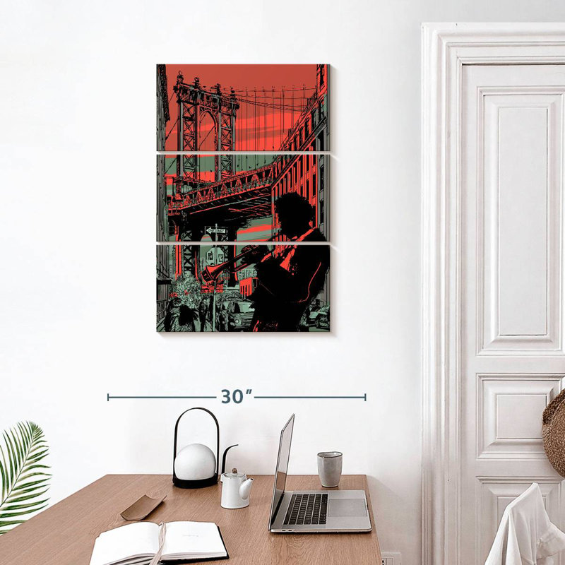 Lilie Brooklyn Jazz Trumpeter, H 32 po x l 20 po
