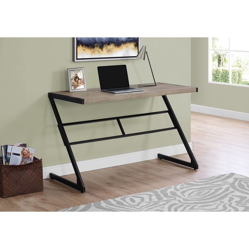Bureau d'ordinateur, bureau personnel, ordinateur portable, L 48 po, travail, métal, stratifié, contemporain, moderne