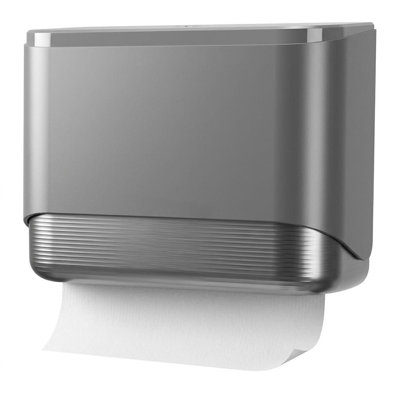 Support commercial pour distributeur de papier essuie-tout commercial - Support à essuie-mains pliable et plié en C conforme à l'ADA pour les toilettes, le bureau et la clinique. ABS verrouillable, sans perçage, L 10,8 po x l 3,5 po x H 8 po