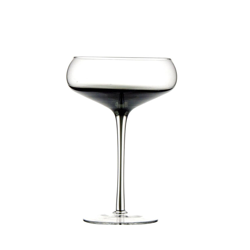 Gem Cocktail Coupe 5 oz, Noir/transparent